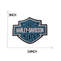 Écusson brodé thermocollant de grande taille pour équipe de moto Harley Davidson, club sportif