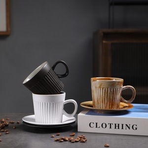 Tasses à expresso vintage - Tasses japonaises rétro en <span class=keywords><strong>terre</strong></span> <span class=keywords><strong>cuite</strong></span> conçues dans un style niche, faites à la main, style wabi-sabi, tasses à thé de l'après-midi en céramique - Product Image 4
