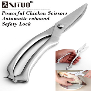 Wouxkumo — ciseaux de cuisine en acier inoxydable, ciseaux puissants à os de poulet, outil couteau, 5 pièces - Product Image 2