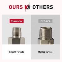 Gainnow 1/2 BSP Quick Coupler Air Hose Barbed Fittings 1/4 3/8 Pneumatic Push-To-Connect Metal Pneumatic Fittings Connector