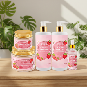 <span class=keywords><strong>ชุด</strong></span>ผลิตภัณฑ์ดูแลเส้นผมสำหรับเด็ก FDOB ปราศจากซัลเฟต แชมพูน้ำมันมะพร้าว ครีมนวดผมแบบไม่ต้องล้างออก จัดแต่งทรงผม ควบคุมผมชี้ฟู อ่อนโยน - Product Image 1