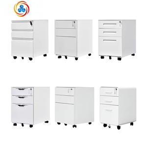 Mueble de Oficina Móvil Personalizado con 3 Cajones Debajo del Escritorio, Gabinete de Almacenamiento Móvil de Acero, Archivador Metálico con Ruedas - Product Image 5