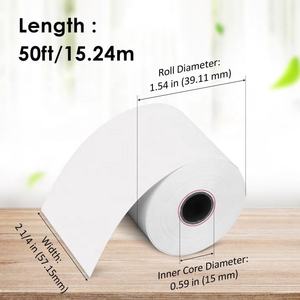 عينة مجانية - لفات ورق حراري 2 1/4 بوصة × 50 قدم غير قابلة للبهتان لطلبات المطاعم - Product Image 2