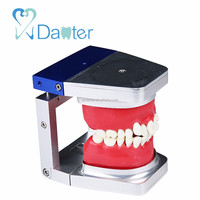 Modelo Dental de Ortodoncia con Dientes Tipodónticos Integrados en Cera Roja y Resina para Práctica de Posicionamiento de Brackets y Entrenamiento de Curvado de Arcos