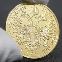 Pièces de monnaie commémoratives plaquées or d'Autriche, 1915, Franz Joseph, 4 Ducats, pièces de monnaie en or autrichiennes, souvenirs