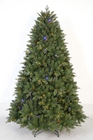 Sapin de Noël Artificiel Haut de Gamme en PE et PVC, Éclairage LED, Conception Articulée, Branches Denses, Décoration Réaliste pour Intérieur/Extérieur – Meilleures Ventes