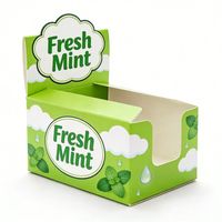 Espositore da banco in cartone bianco riciclabile di alta qualità per snack, frutta secca, caffè, cioccolato e caramelle