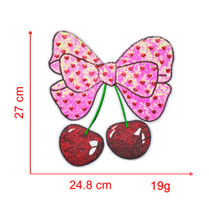 Ventes en gros de patchs brodés personnalisés écologiques pour la Saint-Valentin, le Mardi Gras, en violet, vert et or, avec des paillettes et des nœuds thermocollants pour vêtements - Product Image 4