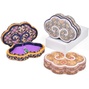 Jinsky Design Luxury <strong>Colorful</strong> Cloth <strong>Jewelry</strong> Display case Cloud Shape <strong>Jewelry</strong> <strong>Box</strong> with <strong>Colorful</strong> Finish - Product Image 5