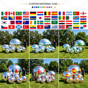Balón de Fútbol Inflable Gigante con Espejo, Hermético, con Impresión de Bandera Nacional, Esfera Inflable con Bandera de Equipo de la Copa Mundial para Decoración - Product Image 5