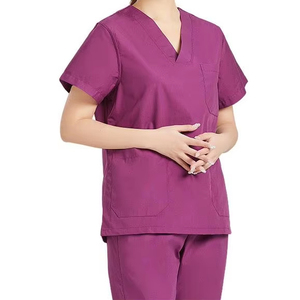 Laboratory Coat Scrub Sets Anti-Wrinkle Short Sleeve Unisex Nurse Scrubs Custom Logo Option 65% Polyester 35% Cotton Hospital - Product Image 6
