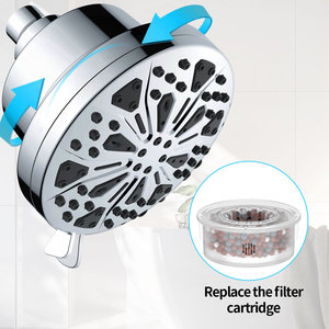 Cabezal de <span class=keywords><strong>Ducha</strong></span> de Pared de Alta Presión con 8 Modos de Rociado, Filtro de Fragancia, Efecto Lluvia, Fijo, de Techo - Product Image 4