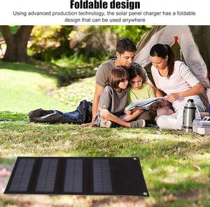 ALECTER Panneaux solaires monocristallins pliables portables 50W, efficacité 20%, chargeur USB, charge mobile en extérieur FB106 - Product Image 3