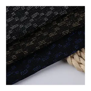 Knitted silver bar high elastic gold silk knitwear nylon elastic filigree fabric bright silk stripe jacquard fabric