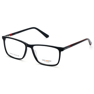 Montures de lunettes gris-noir, rectangulaires, monture complète, en acétate, unisexe, tendance mode adulte 60012 - Product Image 3