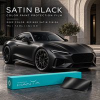 Film de protection de peinture pour carrosserie en TPU PPF noir mat satiné, garantie 5 ans, auto-réparateur, changeant de couleur, anti-rayures