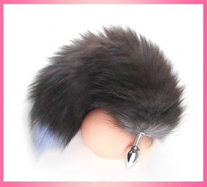 الوثن الأسود الثعلب الذيل المعادن المكونات الشرج الشرج لعبة الجنس - Product Image 2