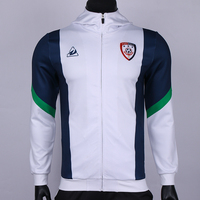 Ensemble de veste de football personnalisée en polyester avec logo imprimé, entraînement adulte, sport, manches longues, fermeture éclair intégrale, découpe automatisée, sublimation