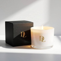 Bocaux en verre givrés de luxe vides de 8oz, 10oz, 12oz, résistants à la chaleur, personnalisables, pour la fabrication de bougies de Noël, avec boîte