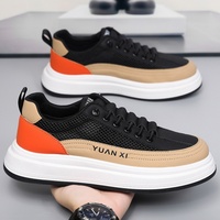 Sepatu Sneakers Olahraga Ringan Musim Panas Pria, Bahan Mesh Bernapas, Model Tali, Tersedia Dropshipping, Ukuran Besar, Serbaguna