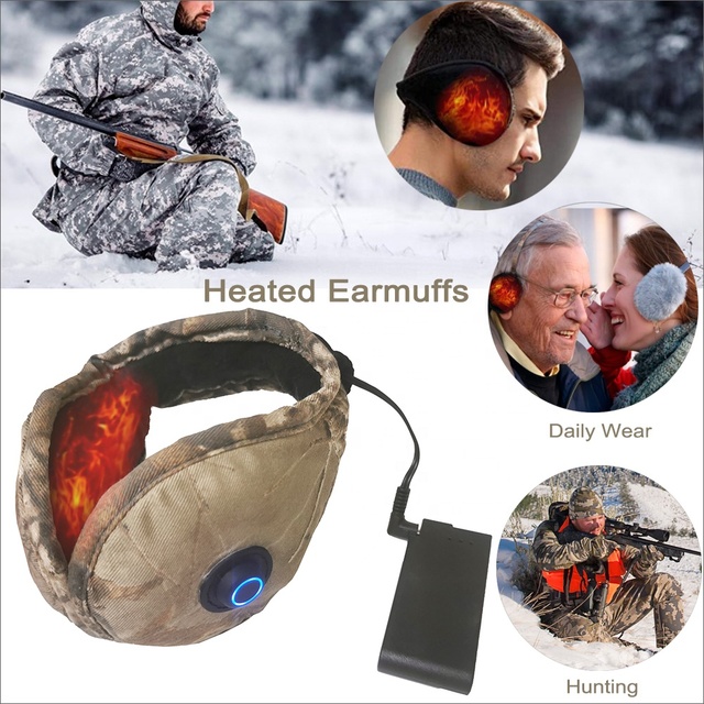 Ultra-Comfortable Rechargeable Polyester Ear Muffs Stylish Unisex Design for Outdoor Hunting & Fishing Heated Foldable Earmuff