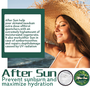 Cuidado Vegano para la Piel Después del Sol con Manteca de Cacao para Calmar e Hidratar las Quemaduras Solares, Loción de <span class=keywords><strong>Aloe</strong></span> <span class=keywords><strong>Vera</strong></span>, <span class=keywords><strong>Crema</strong></span> para Después del Sol - Product Image 2