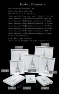 न्यूनतम डिजाइन के साथ बहु-रंग पर्यावरण के अनुकूल लकड़ी के फोटो फ्रेम हल्के वाटरप्रूफ दीवार-हैंगिबल सजावटी फर्नीचर - Product Image 6