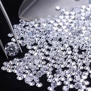 Zuanfa diamante brilhante em laboratório sintético, polido e colorido def SI-VS hpht melee diamante