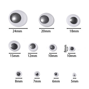 Pegatinas adhesivas para ojos, pequeños ojos de plástico para muñecas, para proyectos de manualidades infantiles, juguetes educativos, venta al por mayor - Product Image 2