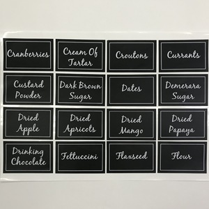 <b>Kitchen</b> Storage <b>Labels</b> Blackboard Style PVC Stickers Cabinet Pantry Organizers Minimalist Design Eco Friendly Laser Printed - Product Image 5