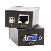 Adaptateur VGA sur ethernet sur 60M, pour câble RJ45 vers VGA Over Cat5e Cat6, 1080P