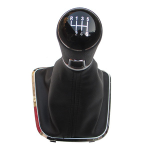 Car Gear <b>Knob</b> For Volkswagen Jetta Bora 6 Speed Manual <b>Shift</b> <b>Knob</b> Leather Grain Ergonomic Design - Product Image 2