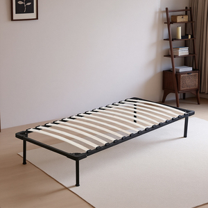 Cadre de lit simple en acier avec <span class=keywords><strong>sommier</strong></span> <span class=keywords><strong>à</strong></span> <span class=keywords><strong>lattes</strong></span>, sans <span class=keywords><strong>sommier</strong></span> <span class=keywords><strong>à</strong></span> ressorts, facile <span class=keywords><strong>à</strong></span> nettoyer, faible entretien - Product Image 5