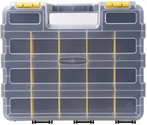 Ящик-органайзер для инструментов для хранения мелких деталей со съемными пластиковыми разделителями для винтов, гаек, гвоздей, болтов