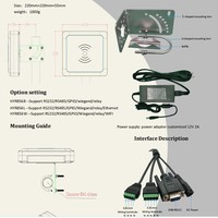 Lector de código rfid con chip 3993, lector de código de distancia de lectura de 15m, alto rendimiento, IP65, uhf, descarga de software para seguimiento de animales
