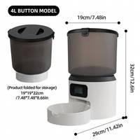 Distributeur automatique de nourriture pour animaux de compagnie 4L pour chats et chiens, distributeur intelligent avec caméra WiFi, alimentation programmée et interaction vocale