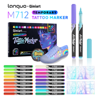 Ensemble de marqueurs d'art pour tatouages temporaires fluorescents UV, sans danger pour la peau, en PET, peinture corporelle néon luminescente, lavable, pour festivals, fêtes, cosplay