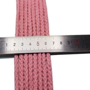 उच्च गुणवत्ता वाले गोल पैटर्न मैक्रेम 100% कपास ब्रेएडेड कॉर्ड ड्रॉस्ट्रिंग जूते जूते घरेलू वस्त्र - Product Image 5