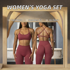 Conjuntos Deportivos Personalizados para Gimnasio, Transpirables, con Tirantes Ajustables, sin Espalda, de 3 Piezas, para Yoga, sin Costuras, para Mujer - Product Image 2