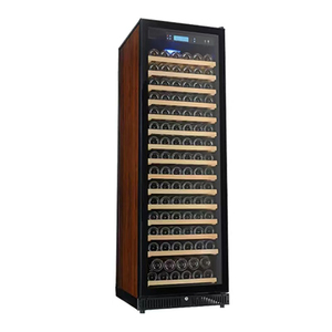 Réfrigérateur à vin vertical à compresseur pour usage domestique et commercial, réfrigérateur à vin monozone, étagères en bois, vitrine à vin - Product Image 4
