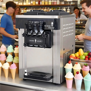 Máquina de Helados Suaves de 3 Sabores de Mostrador, Precio de Fábrica, Nueva Máquina Automática de Helados de 3 Sabores en Venta - Product Image 3