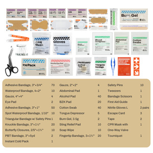 Rinoceronte Kit di sopravvivenza scatola medica all'aperto ABS PP montaggio a parete Kit di pronto soccorso per ufficio sul posto di lavoro industriale - Product Image 3