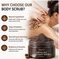 Gommage corporel au café et au lait de coco - Nettoyant corporel exfoliant hydratant et nourrissant en forme de pâte