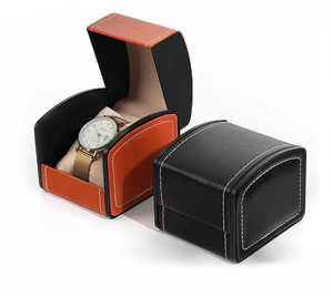 Cajas de Regalo para Relojes de Plástico Ecológicas al por Mayor con Cierre de Hebilla y Forro de Algodón para Relojes Mecánicos - Product Image 1