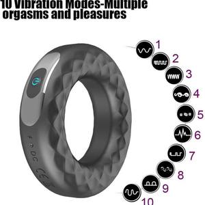 Meistverkaufter Männlicher Vibrierender Silikon-Penisring Vibrator zur Verzögerung der Ejakulation Erotikspielzeug für Männer - Product Image 4