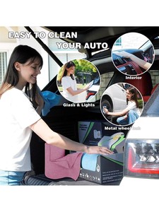 Paños de Microfibra en Rollo, Paños de Limpieza Sin Pelusa, Paquete Económico, Toallas de Cocina Reutilizables, 20 Paños por Rollo, Color Rosa - Product Image 6