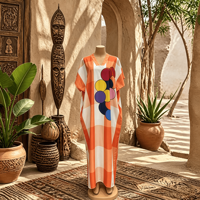 Robe longue de luxe élégante grande taille en coton Ankara pour femme africaine, style boubou kaftan, idéale pour l'été, les fêtes, le streetwear et les clubs