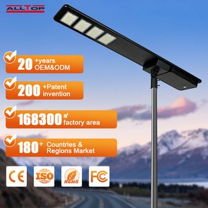 Alltop ไฟถนนที่จอดรถบนถนนพลังงานแสงอาทิตย์200W 300W 400W อลูมิเนียม IP65กันน้ำ All In <span class=keywords><strong>One</strong></span> LED SMD ไฟถนนพลังงานแสงอาทิตย์ - Product Image 1
