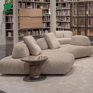 Set di Divani Curvi Angolari a 7 Posti <span class=keywords><strong>da</strong></span> Pavimento Componibili Sezionali di Design Italiano Moontree per Soggiorno Moderno - Product Image 1