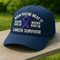 Chapeau de sensibilisation au cancer du sein Chapeau brodé de ruban rose